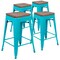 Flash Furniture 24" High Metal Indoor Counter Stool, Teal, PK4 4-ET-31320W-24-TL-R-GG - alternate 10